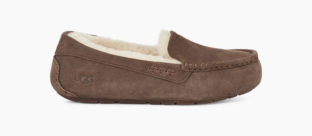 Ugg Slipper Womens - Ugg Ansley Chocolate - 473PLZYMV